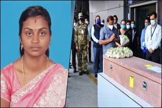 Mortal remains of Kerala woman killed in Israel arrive in India