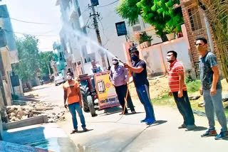 Councillor sanitizing homes, जयपुर न्यूज़