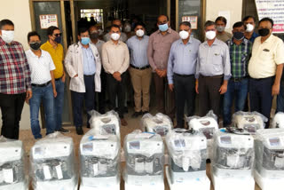 भामाशाहों ने दिया आक्सीजन कंसेंट्रेटर मशीनें, Bhamashahs gave oxygen concentrator machines