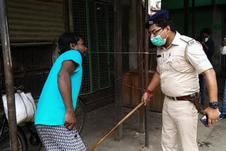 The market open in Malda town even after the time is over the police takes steps