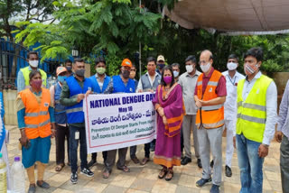 Mayor Vijayalakshmi participating in the National Dengue Day