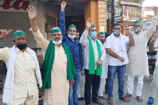 bhartiya kisan union protest in muzaffarnagar