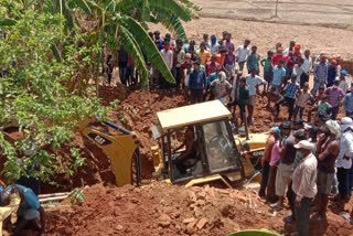 Three people buried under the debris