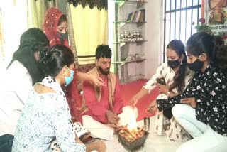 havan for purifying the environment in bijwasan delhi