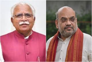 CM Manohar Lal met Union Home Minister Amit Shah in new delhi