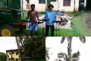 reaping success by coconut tree climbing  തെങ്ങുകയറി പോക്കറ്റിലാക്കിയത് വിജയത്തിന്‍റെ നൂറുമേനി  കാർഷിക വൃത്തി  തെങ്ങുകയറ്റം  മംഗലാപുരം  തെങ്ങിന മര സ്‌നേഹി  കാര്‍ഷിക ശാസ്ത്ര കേന്ദ്ര വകുപ്പ്