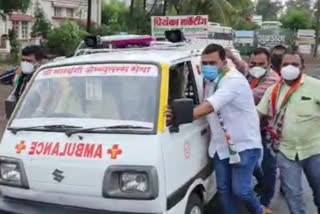 Nationalist Congress Party staged an agitation to protest the hike in petrol and diesel prices