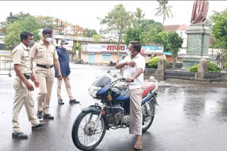 Action was taken against 390 people who were out of the house for the Morning Walk in kolhapur