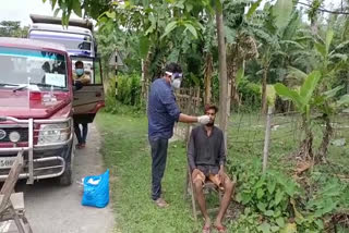 বজালী জিলা প্ৰশাসনে ৰাজপথতেই কৰিলে ক’ভিড পৰীক্ষাৰ ব্যৱস্থা