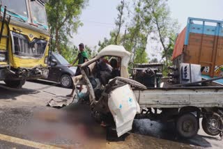 pickup van driver died due to road accident in bhagalpur