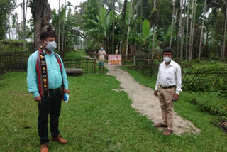 mla chakradhar gogoi visited to containment zone