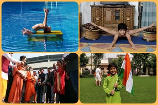 Online yoga in corona era of 11 years old dhruv sharma in delhi