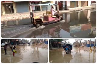 water logging in kirari due to rain in delhi