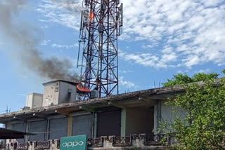 mobile-tower-caught-fire in Rishikesh