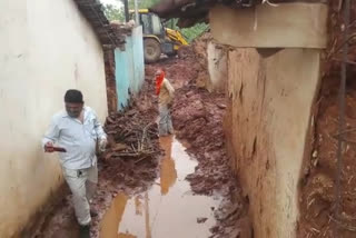 Rain water entered the villagers homes