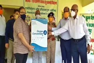 Bharatpur District Administration,  AIA gave 60 oxygen concentrators