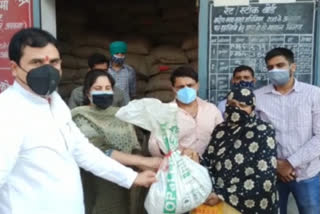 free ration distribution through tokens in ghaziabad