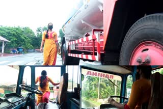 petrol tanker lorry  malayali women  ഡെലിഷ  delisha  women drivers in kerala  tanker driving women  പെട്രോൾ ടാങ്കർ ഓടിക്കുന്ന വനിത  വനിതാ ഡ്രൈവർമാർ