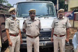 Alwar news,  Vehicle recovered from Mewat in Haryana