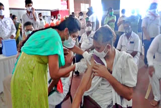 Corona vaccination for Durgagudi staff