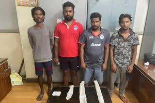 Arrest of 4 rowdy sheaters conspiring to rob in Bangalore