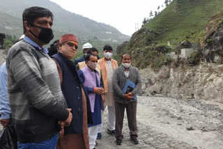 Disaster Management Minister Dhan Singh Rawat visited Tapovan area