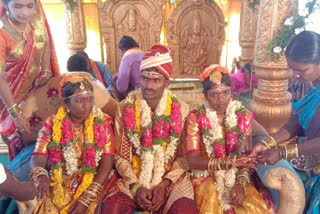 groom married two sisters at a time in telangana