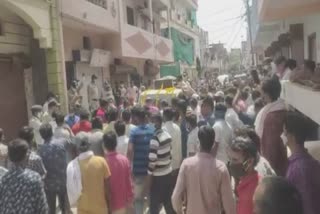 people protest against bjp leader in indore