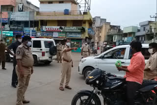 Rally with police vehicles