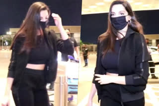Nora Fatehi nails boss lady look as she gets clicked at the airport