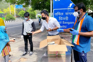 Youth Congress Food Distribution in delhi