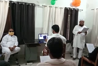 gram pradhan take virtual oath in bareilly uttar pradesh