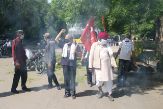 सयुंक्त किसान मोर्चा ने किया प्रदर्शन, United Kisan Morcha protested