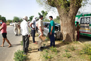 car accident in Harsulia village, car accident in Jaipur