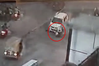 faridabad car accident cctv