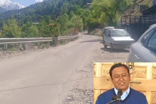 mla-jagat-singh-negi-on-national-highway-5-road-conditions