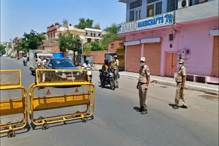 Lockdown in jaipur,  Jaipur police action