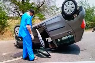 car accident at bommera jangaon