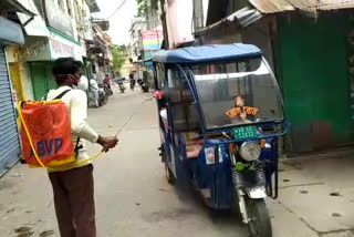 sanitizing mission by abvp at raiganj