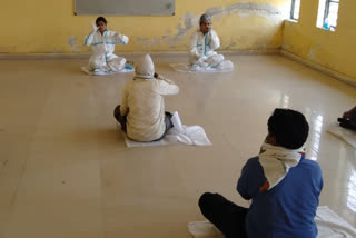 yoga in damoh covid center