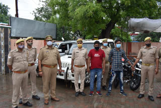 गाजीपुर में दो वाहन चोर गिरफ्तार.