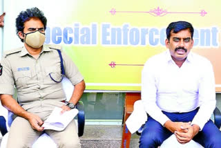 SEB director review on sand, liquor illegal transport at chitoor district