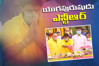 balakrishna pay tribute to ntr at ntr ghat