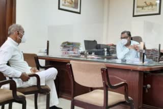 Barmer news, Barmer MLA Mewaram Jain meets ministers