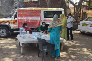 rss set up a medical camp in ghaziabad