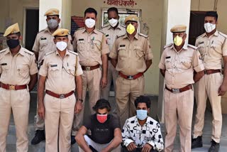 robbery arrested in Kapasan  two accused of robbery  चित्तौड़गढ़ न्यूज  कपासन न्यूज  चित्तौड़गढ़ में लूट  Loot in Chittorgarh  Chittorgarh News  crime in Chittorgarh