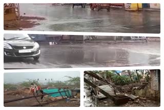 Poles fell in the storm in Kota