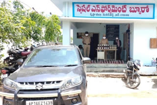 illegal telangana wine seized at krishna district