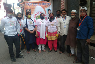 women members of disabled widow service committee started sanitization campaign Muradnagar