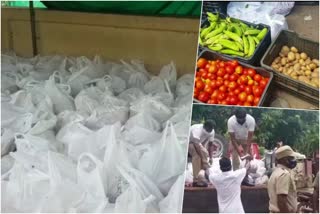 Areekode police distribute vegetable kits in tribal colonies  police distribute vegetable kits in tribal colonies  കിറ്റുവിതരണത്തിന് പച്ചക്കറി വ്യാപാരികളും പൊലീസിനെ സഹായിച്ചുവെന്ന് എസ്.എച്ച്.ഒ ഉമേഷ് പറഞ്ഞു.  Areekode police distribute vegetable kits in tribal colonies  മലപ്പുറം ഊർങ്ങാട്ടിരി ഗ്രാമപഞ്ചായത്ത്  Malappuram oorgattiri Grama Panchayat